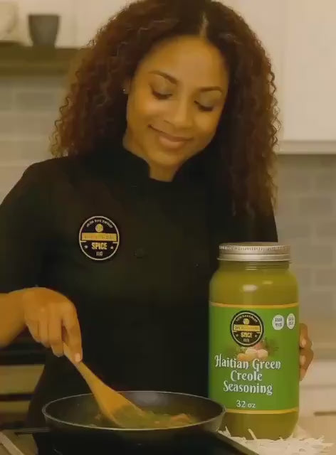 Green Organic Haitian Epis: All-Purpose Creole Seasoning Marinade - 32 oz