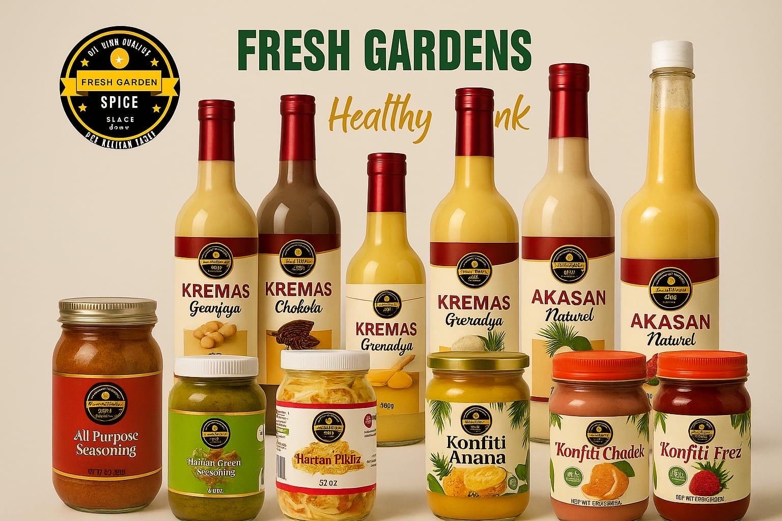 Green Organic Haitian Epis: All-Purpose Creole Seasoning Marinade - 32 oz